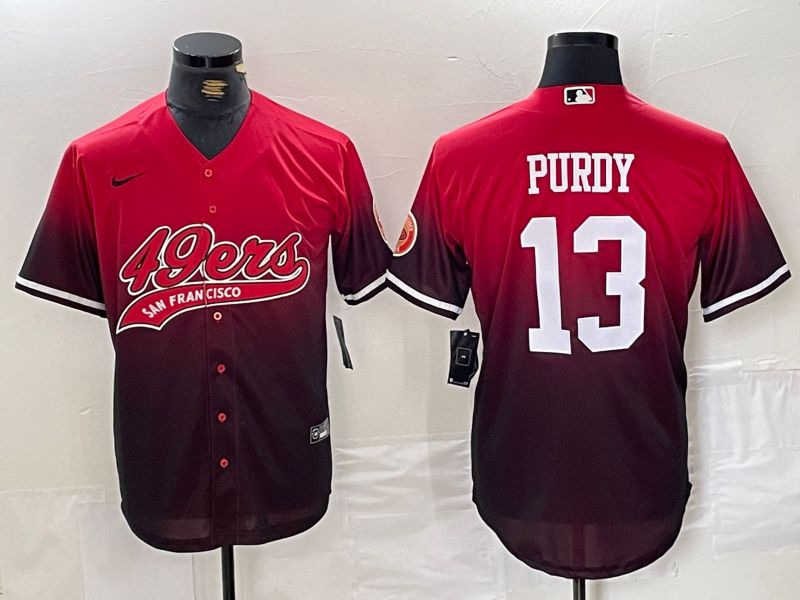 Men San Francisco 49ers #13 Purdy Red Joint Name 2024 Nike Limited NFL Jersey style 5